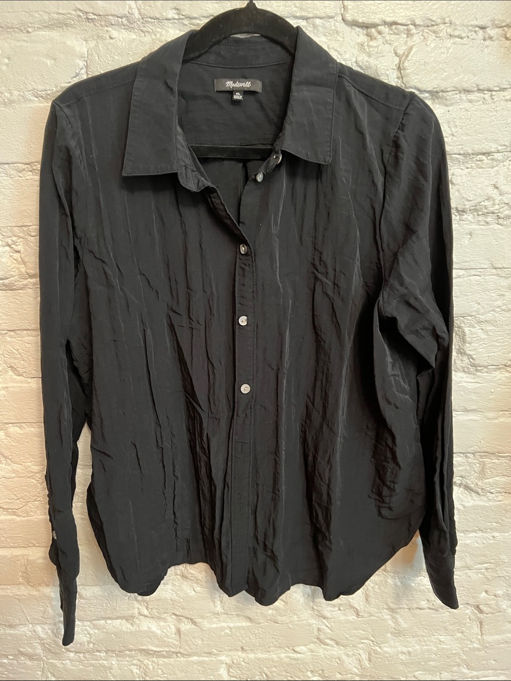 Madewell Black Long Sleeve Button-Down Shirt